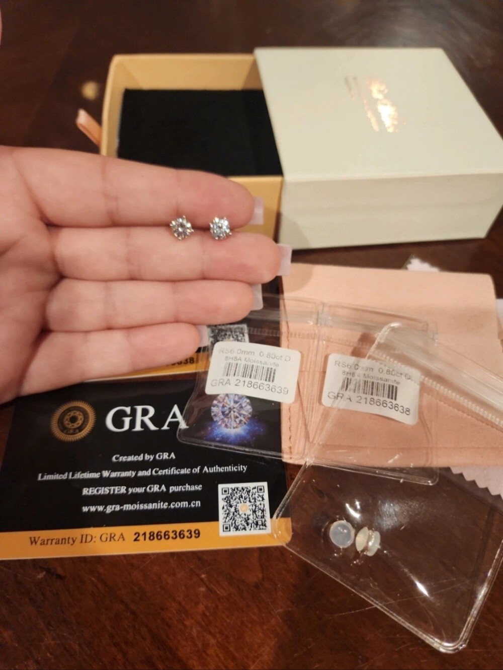 Moissanite Stud Earrings 0.80